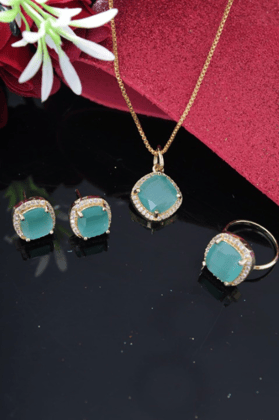 Jewellery combo set | Combo for girls & women | Cz golden combo set Jewellery combo set | Combo for girls & women | Cz golden combo set