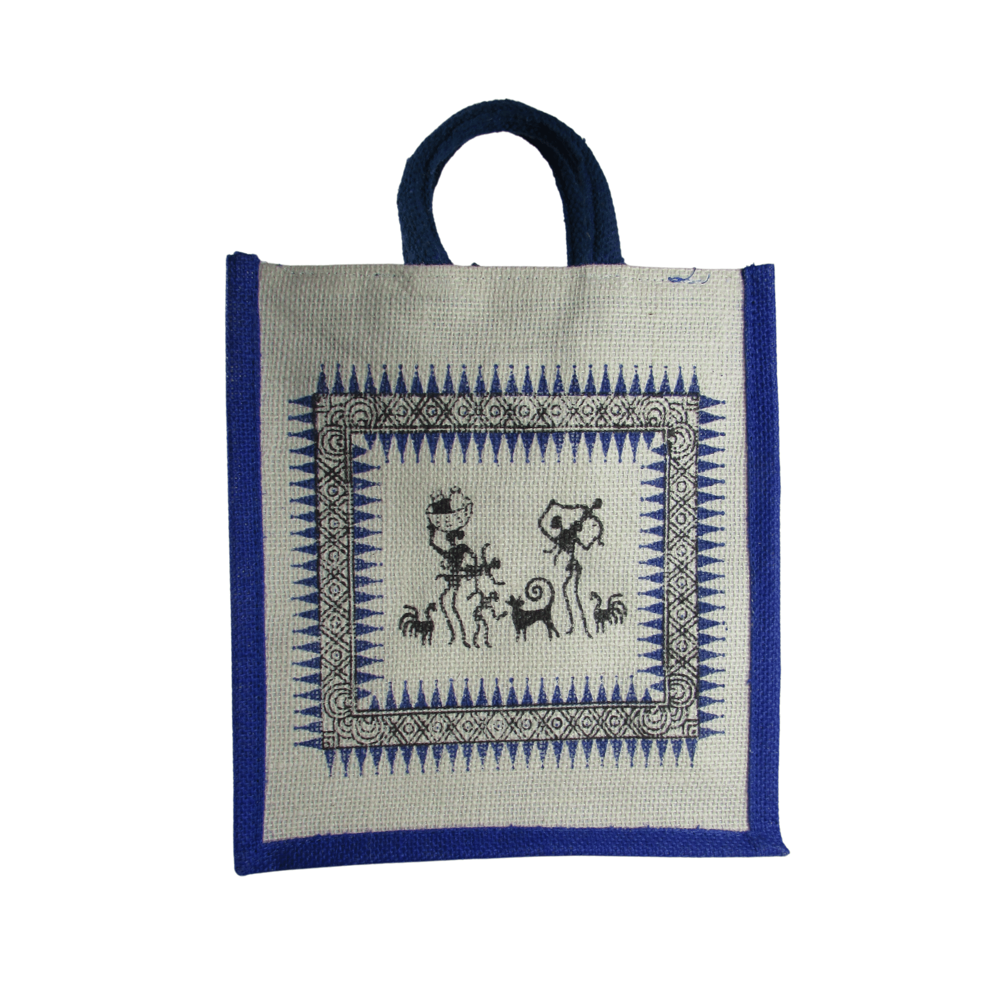 Inbag Jute Bag (Adivasi) for Lunch Box, Go Green MultiPurpose Jute Bag for Office/College/School/Tiffin/Shopping/Grocery Bag, Eco-Friendly Bag For Men, Women and Kids