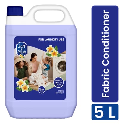 Soft & Fresh Blue Wave 5L Fabric Conditioner Softener - for Laundry/Large Family Pack Soft & Fresh Blue Wave 5L Fabric Conditioner Softener - for Laundry/Large Family Pack