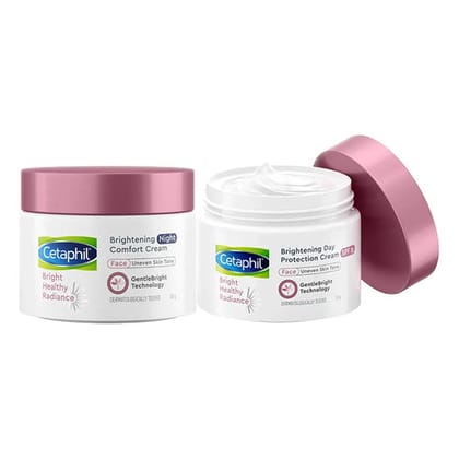 Cetaphil Bright Healthy Radiance Day And Night Cream (50 gm each) Pack of 2