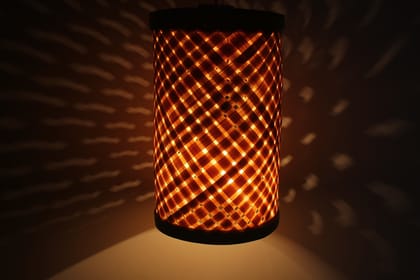 Cylindrical Bamboo Lamp