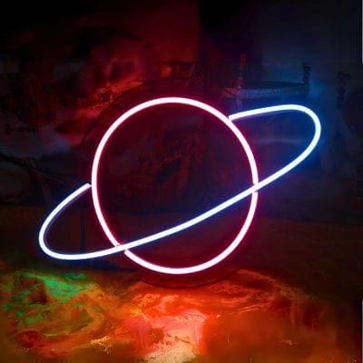 OVG Planet Neon Sign Board LED Light, Size 9 inch × 14 inch Pink and Blue Neon For Wall Decor, Gifts and all Occasions (1 piece light with Adapter) OVG Planet Neon Sign Board LED Light, Size 9 inch × 14 inch Pink and Blue Neon For Wall Decor, Gifts and all Occasions (1 piece light with Adapter)