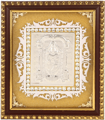 Osasbazaar Pure Silver Tirupati Balaji Photo Frame - 97%-99% Pure BIS Hallmarked