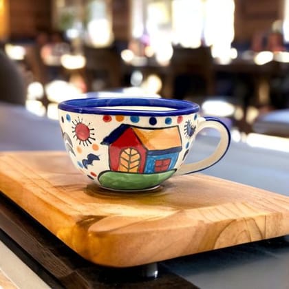 STOREPEDIA Handmade Drawing Design Ceramic, Microwave Safe, Dishwasher Safe Jumbo Coffee, Soup Tea, Mug, Cup for Daily, Office, Multipurpose Use, Large Size, 400 ml Set of 1 STOREPEDIA Handmade Drawing Design Ceramic, Microwave Safe, Dishwasher Safe Jumbo Coffee, Soup Tea, Mug, Cup for Daily, Office, Multipurpose Use, Large Size, 400 ml Set of 1