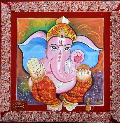 Aipanart decorations Sri Ganesh painting