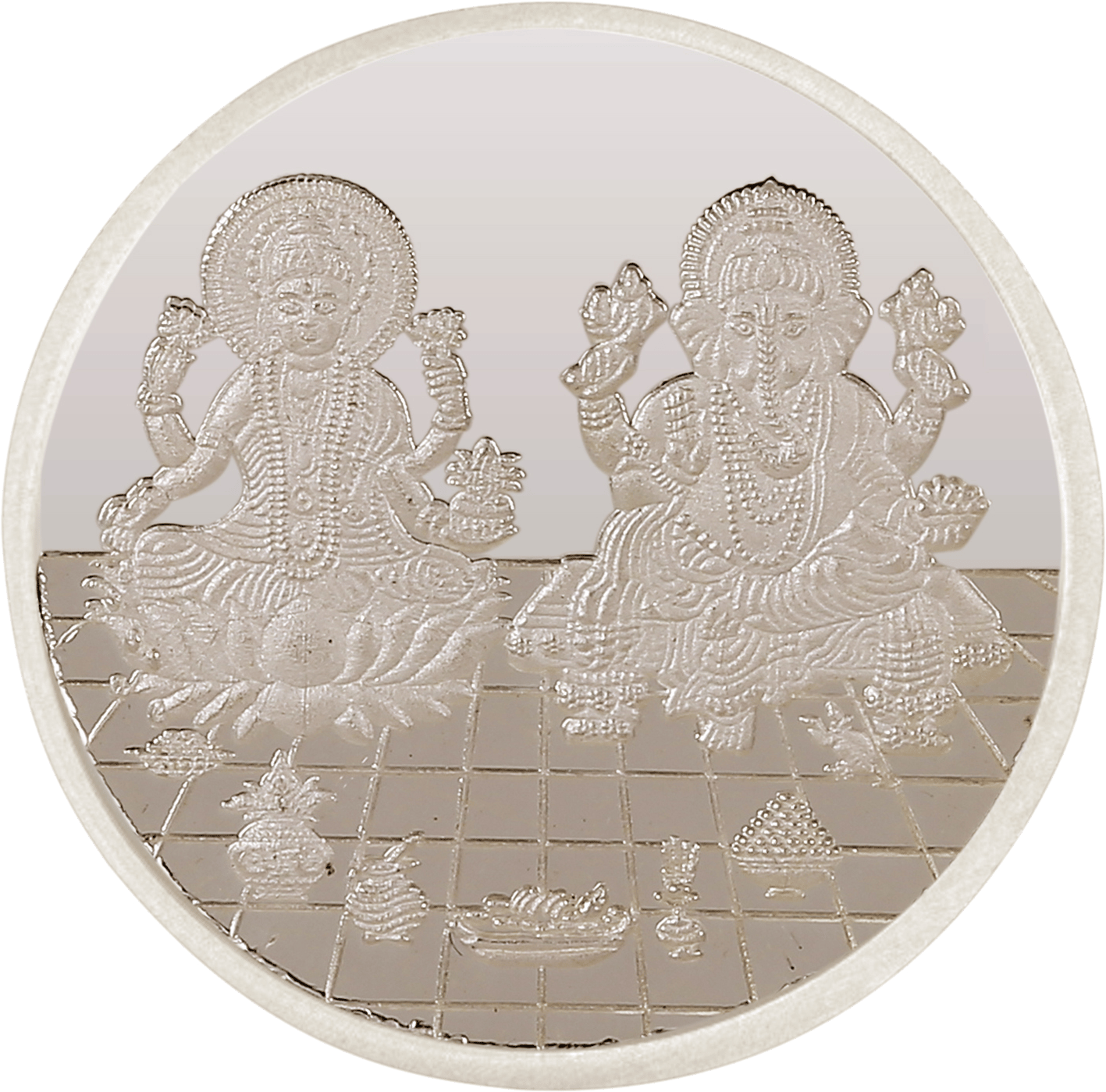 Osasbazaar Ganesh Laxmi Silver Coin Round with Designer Packing - 99% Pure BIS Hallmarked - 5 gms