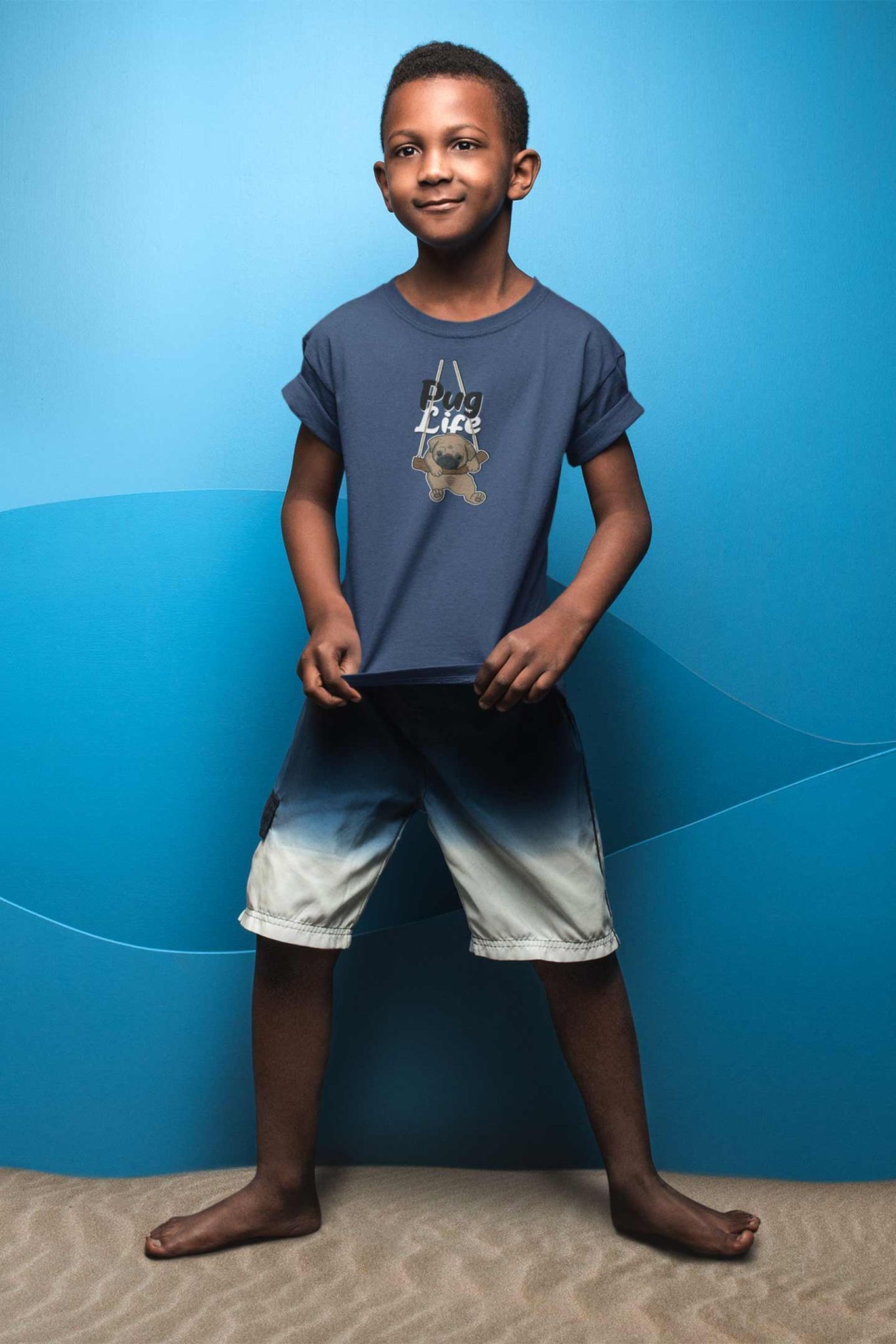 Round Neck T-Shirt (Kids) - Pug Life (11 Colours)