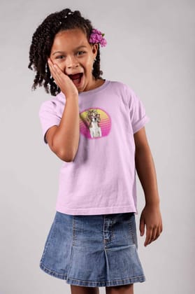 Round Neck T-Shirt (Kids) - Lil Miss Beagle (17 Colours)