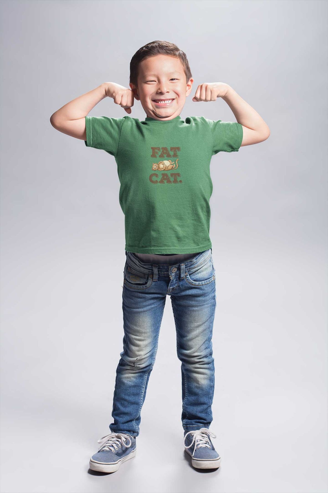 Round Neck T-Shirt (Kids) - Fat Cat (7 Colours)