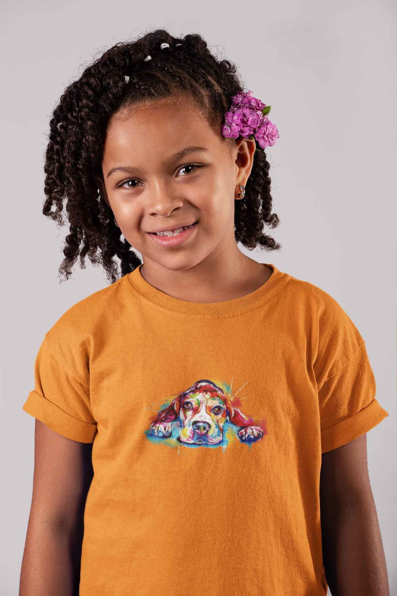 Round Neck T-Shirt (Kids) - Droopy Dog Eyes (17 Colours)