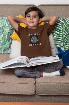 Round Neck T-Shirt (Kids) - As Free As An Eagle (6 Colours)