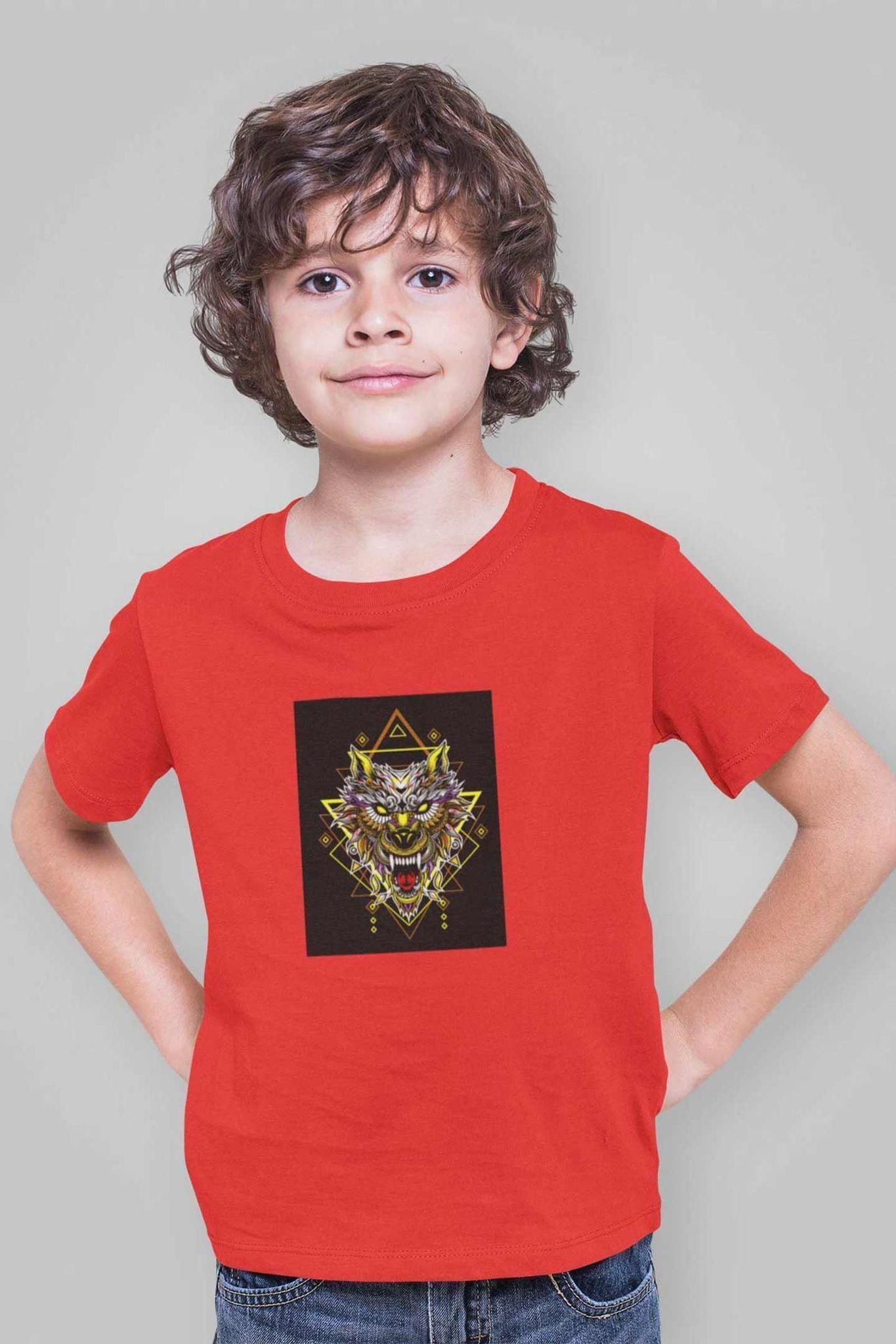 Round Neck T-Shirt (Kids) - Alfa Wolf (17 Colours)