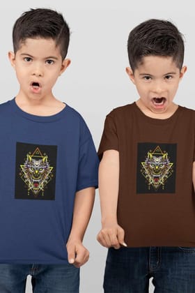 Round Neck T-Shirt (Toddlers) - Alfa Wolf (17 Colours)