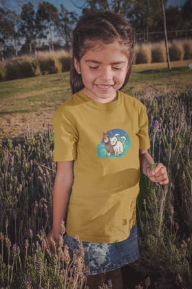 Round Neck T-Shirt (Toddlers) - Pawsitively Adorable Cats (17 Colours)