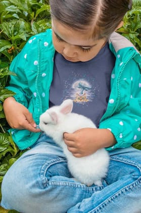 Round Neck T-Shirt (Toddlers) - Little Meowmaid Cat (17 Colours)