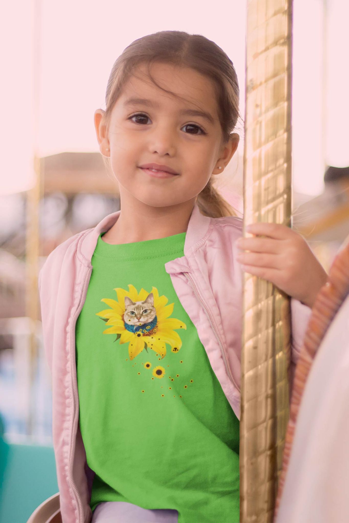 Round Neck T-Shirt (Toddlers) - A Meowment Of Sunshine (14 Colours)