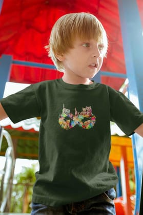 Round Neck T-Shirt (Toddlers) - Infinity Cat Love (11 Colours)