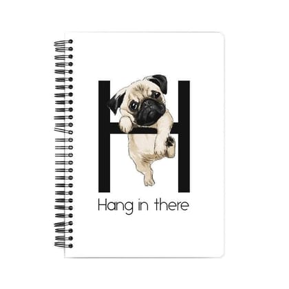 Hang In There Pug Notebook