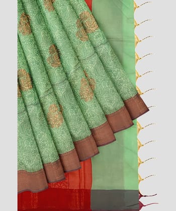 Mint Green Color Soft Silk Saree With Unstitched Blouse Mint Green Color Soft Silk Saree With Unstitched Blouse