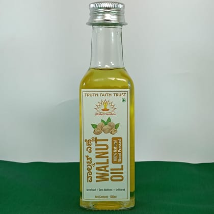 Pure Walnut Oil   100% Natural OIL WOOD PRESSED COLD PRESSED UNFILTERED FOR Intensive for Face, Body, Hair Care, plant based Omega - 3 Fatty Acids (100 ml)