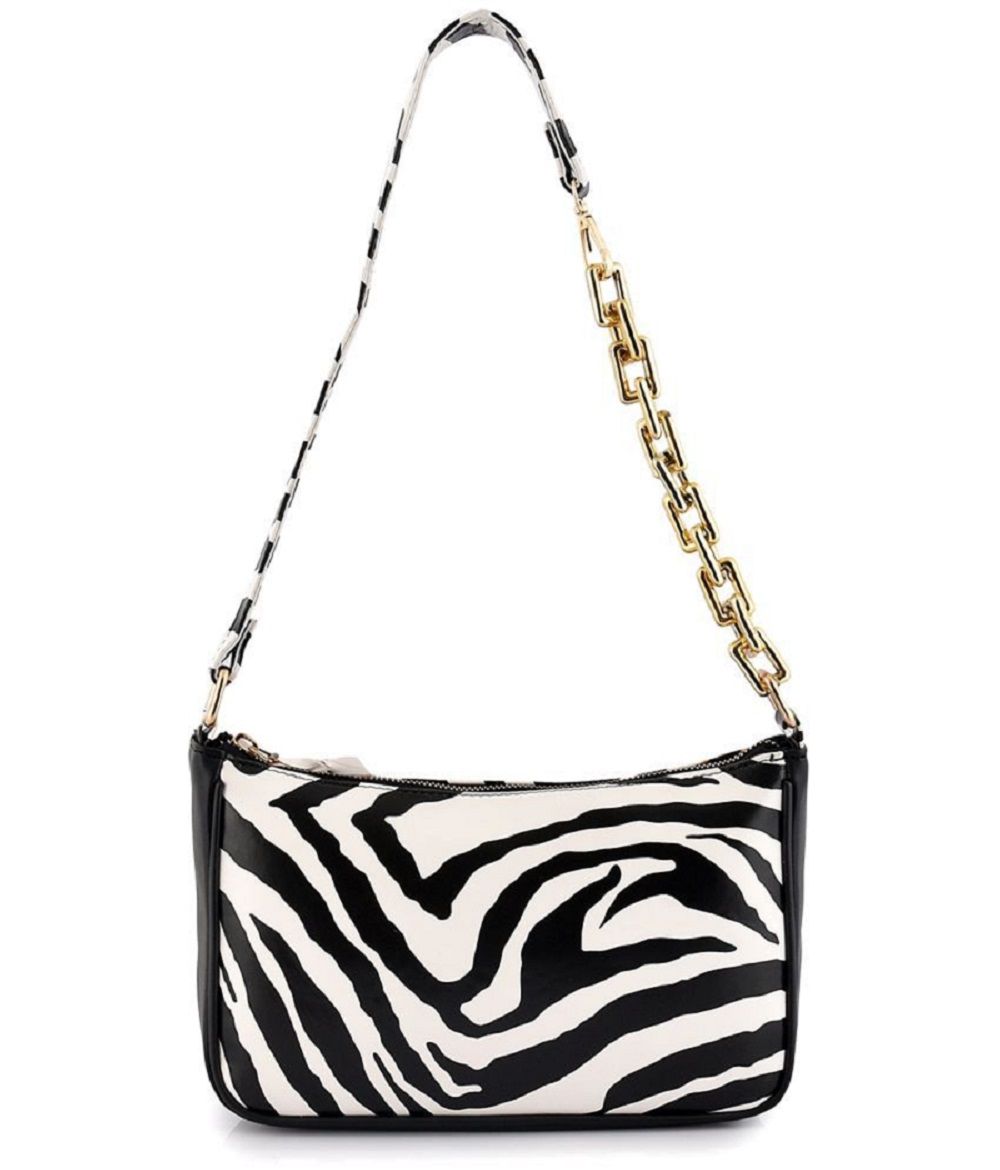 Lychee bags Women Pu Croco Finish Shoulder Bag