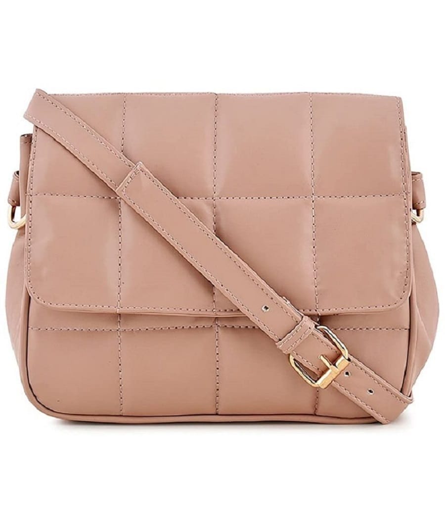 Lychee Bags Women Pu Quilted Sling Bag