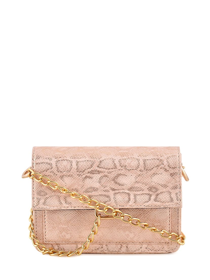 Lychee bags Women Pu Snake Finish Sling Bag