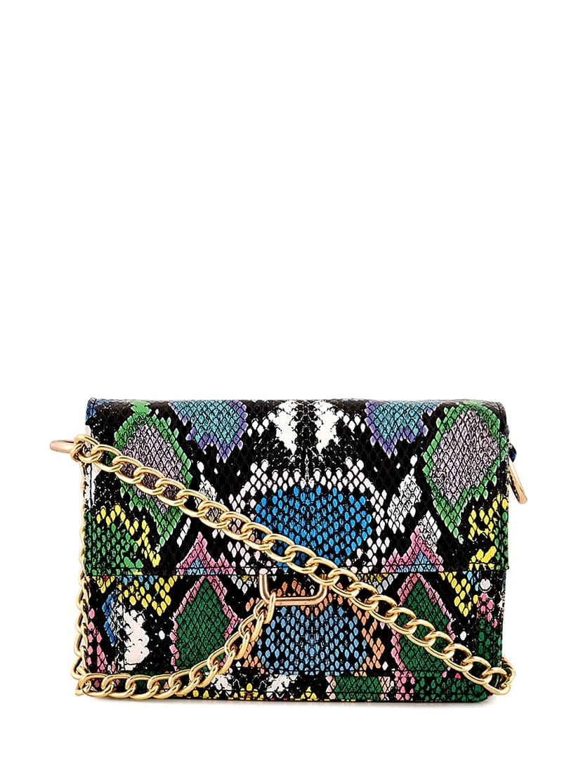 Lychee bags Women Pu Snake Finish Sling Bag