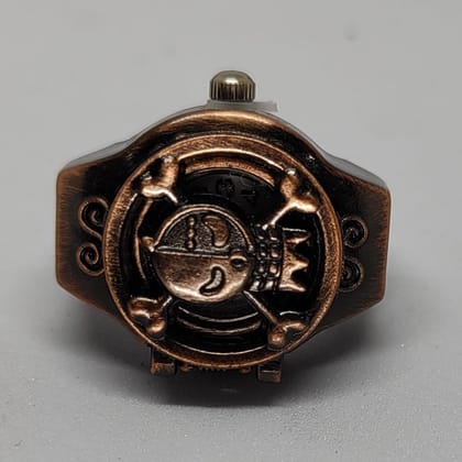 YAKH Cross Skull Ring Watch Bronze