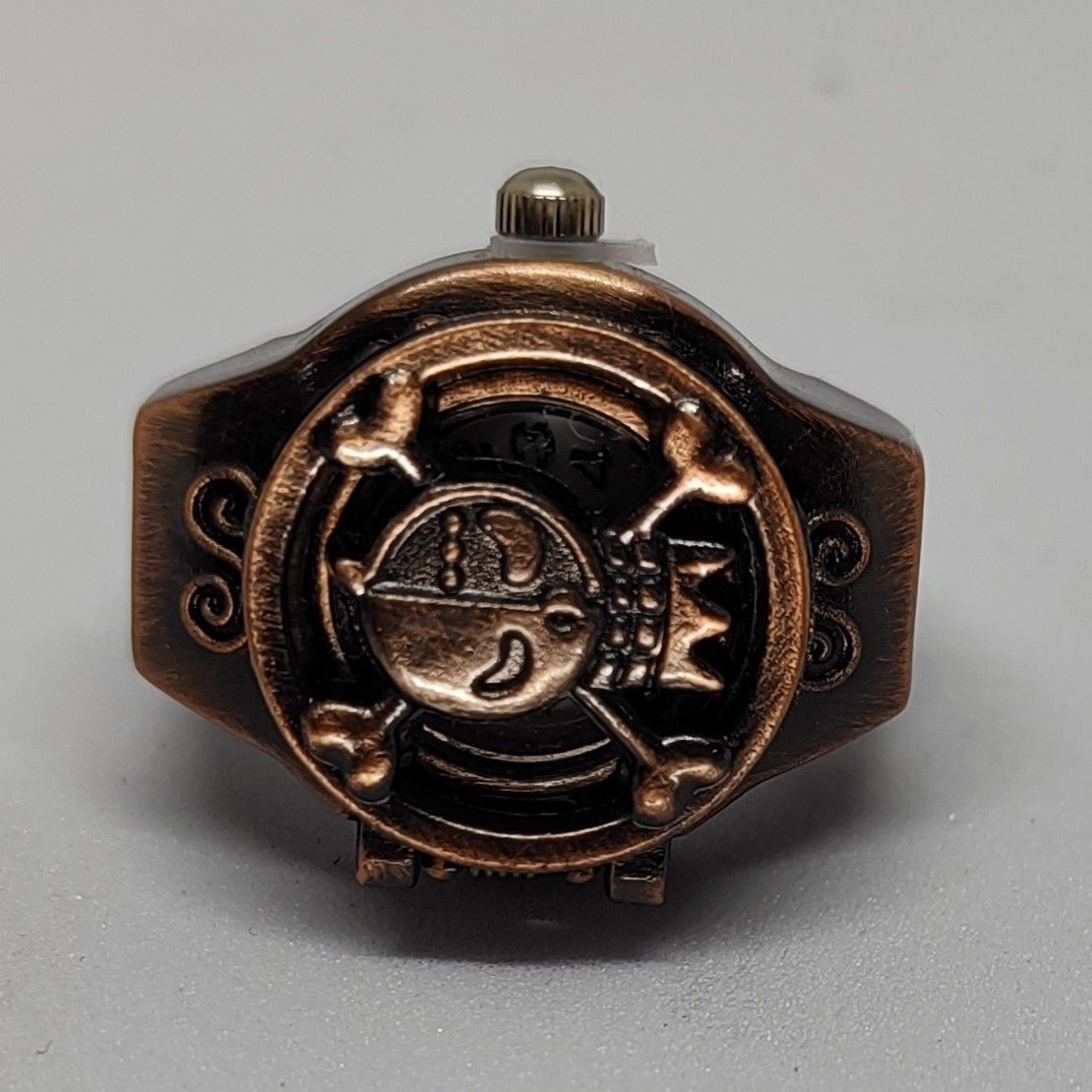 YAKH Cross Skull Ring Watch Bronze