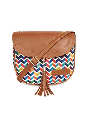 Lychee bags Women Canvas Print Sling Bag