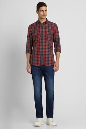 Men Multi Slim Fit Check Full Sleeves Casual Shirt Men Multi Slim Fit Check Full Sleeves Casual Shirt