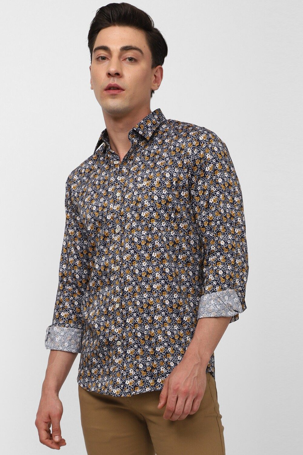 Men Multi Slim Fit Print Full Sleeves Casual Shirt