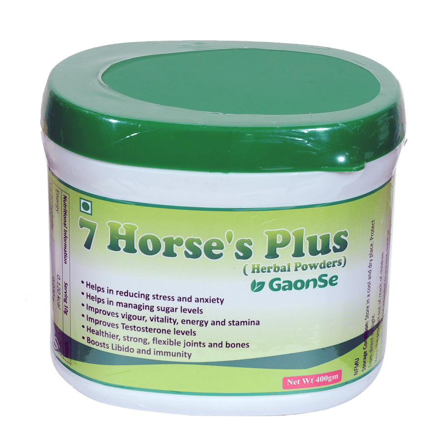 GAONSE 7 HORSES PLUS ( HERBAL POWDER ) 400 GM