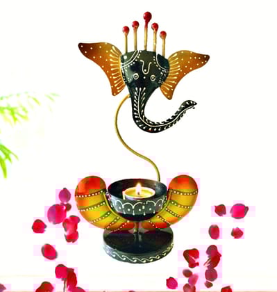 Tealight Candle Holder for Home Decor/Showpiece for Home Decor - Decorations Items for Home -Home Decorative Items/Home Decor Items for Living Room/Pooja Room - Corporate Gift Items, Iron
