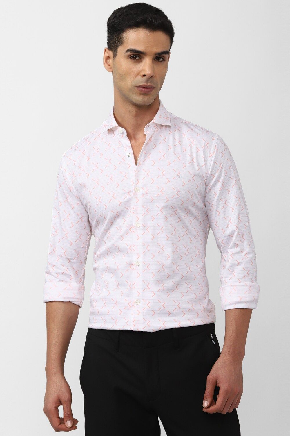 Men White Super Slim Fit Formal Full Sleeves Formal Shirt