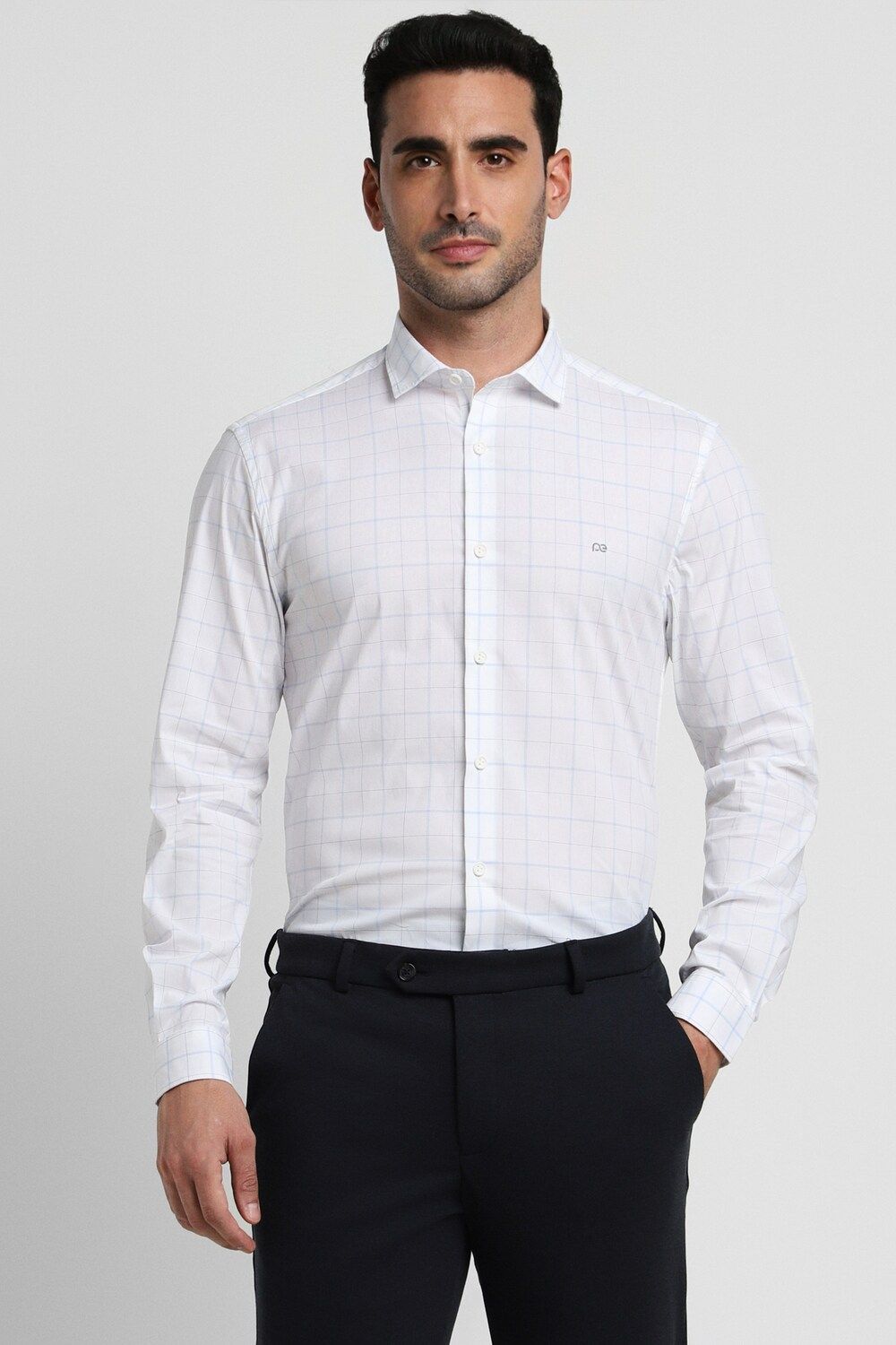 Men White Super Slim Fit Formal Full Sleeves Formal Shirt