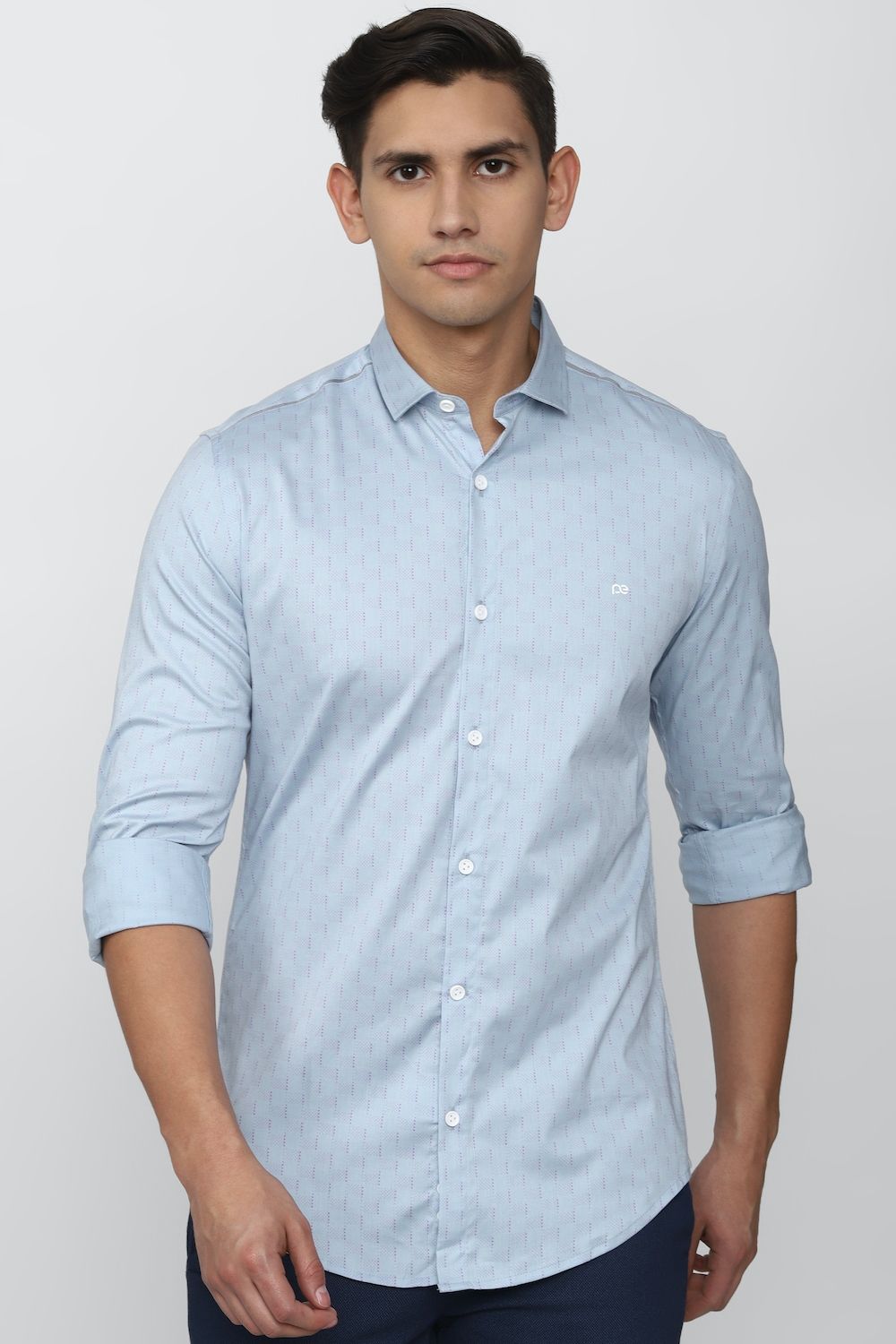 Men Blue Super Slim Fit Formal Full Sleeves Formal Shirt