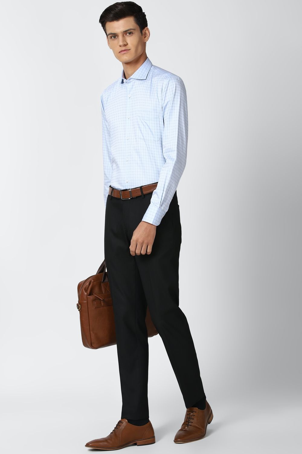 Men White Regular Fit Formal Full Sleeves Formal Shirt