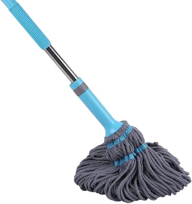 Noridy Mop for Floor Cleaning Microfiber Twist Mop Dust Mop with Telescopic Adjustable Perfect for Cleaning Hardwood Laminate Tiles | Extendable Stainless Steel Handle(Multi Color) Floor Wiper  (Blue)