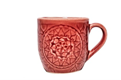 COLLECTIBLES INDIA Deep Pink Ceramic Mug Collectibles India Ceramic, Big and Beautiful Design Mug to Hold Your Favourite hot and Cold Beverage Like Coffee, Tea, Milk- COLLECTIBLES INDIA Deep Pink Ceramic Mug Collectibles India Ceramic, Big and Beautiful Design Mug to Hold Your Favourite hot and Cold Beverage Like Coffee, Tea, Milk-
