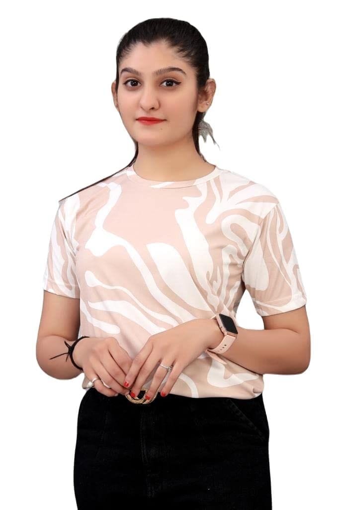 Sativa Women's Cotton Crew Neck Half Sleeve Regular Fit Womens T-Shirt