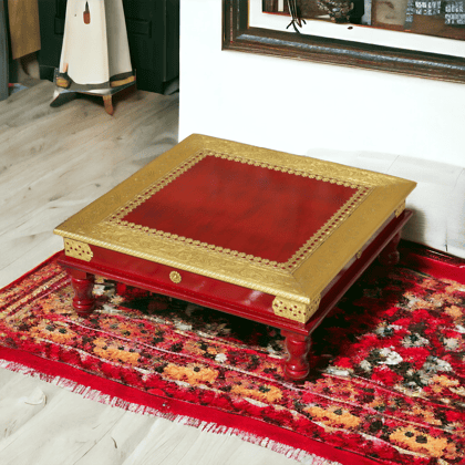 Wooden Chowki, Antique Bajot Chowki Pooja Chowki Beautiful Brass Fitted Work Wooden Handcrafted Home Decor Indian Pooja Room Decor Art Wooden Chowki, Antique Bajot Chowki Pooja Chowki Beautiful Brass Fitted Work Wooden Handcrafted Home Decor Indian Pooja Room Decor Art