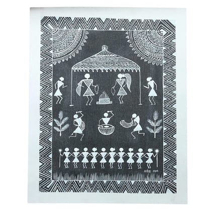 Garvi Gurjari (A Gujarat Govt Enterprise Black Warli Painting