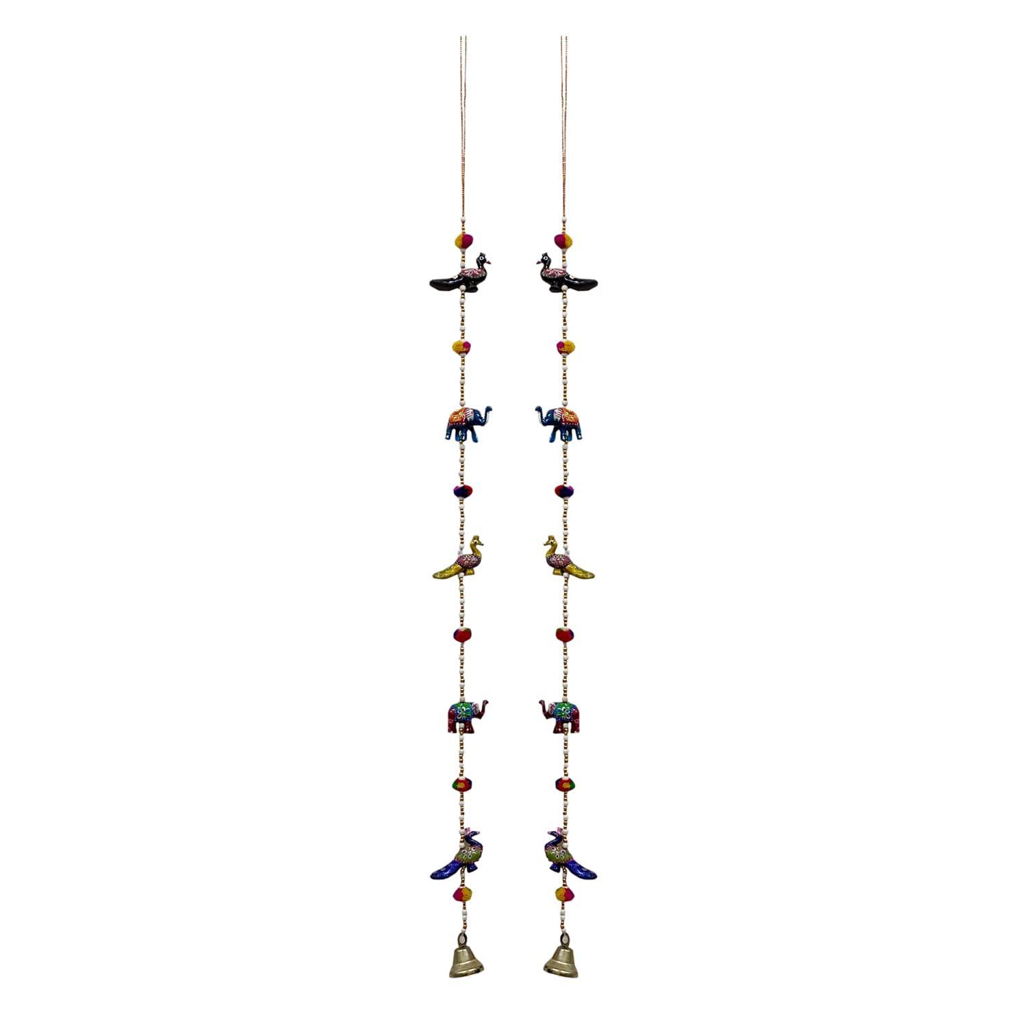 Garvi Gurjari Paper Mache Handmade Deocrative Door Hanging (GGCPMWH01) - Set of 2