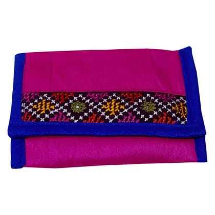 Garvi Gurjari (A Gujarat Govt Enterprise Pink Handcrafted Embroidered Wallet