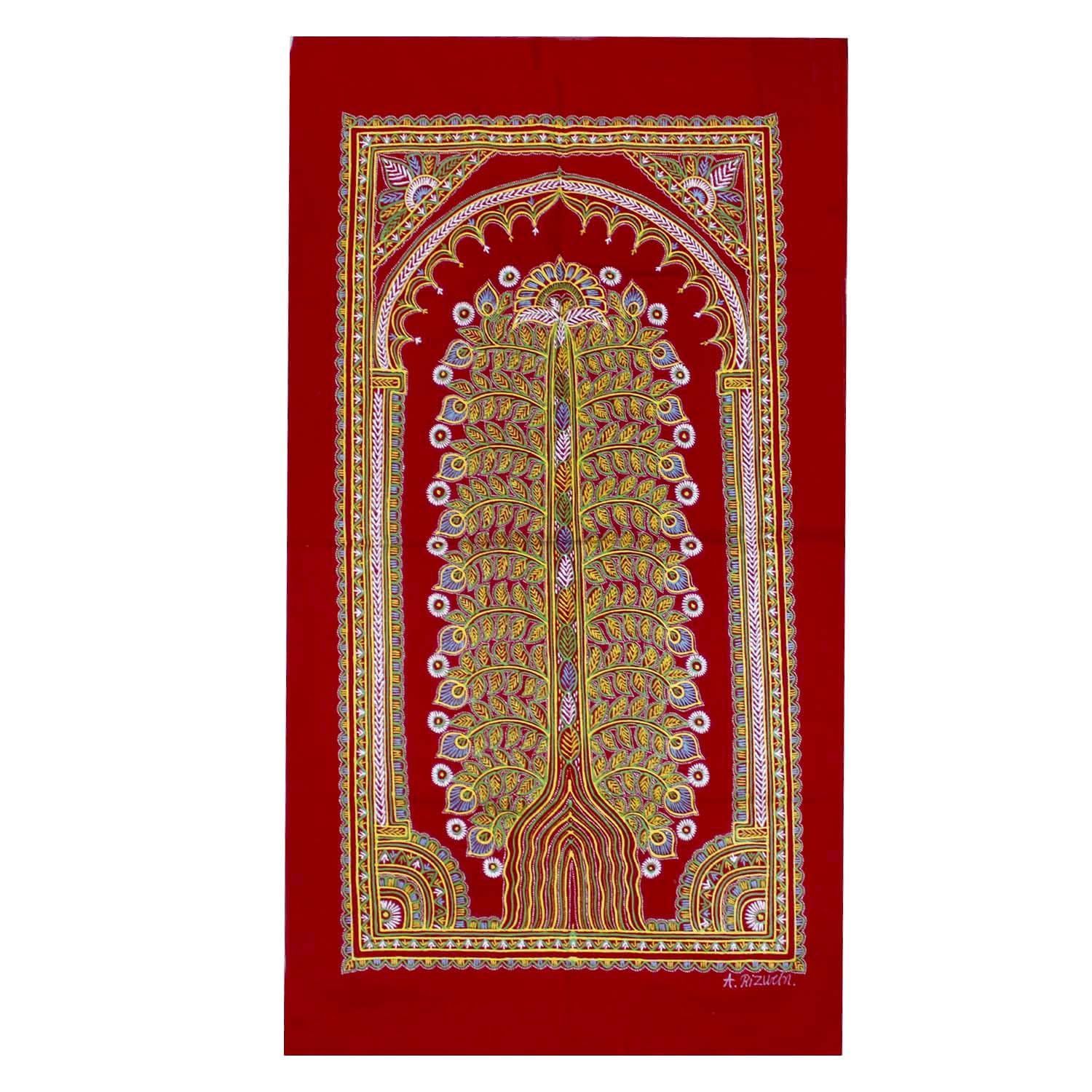 Garvi Gurjari (A Gujarat Govt Enterprise Handmade Rogan Painting - Red(GGCHRP27)