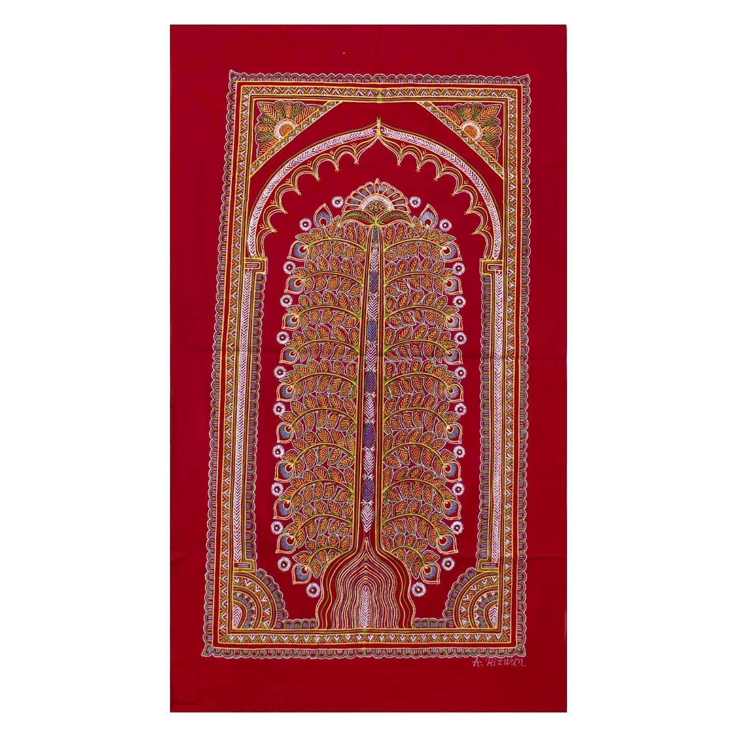 Garvi Gurjari (A Gujarat Govt Enterprise Handmade Rogan Painting - Red(GGCHRP26)