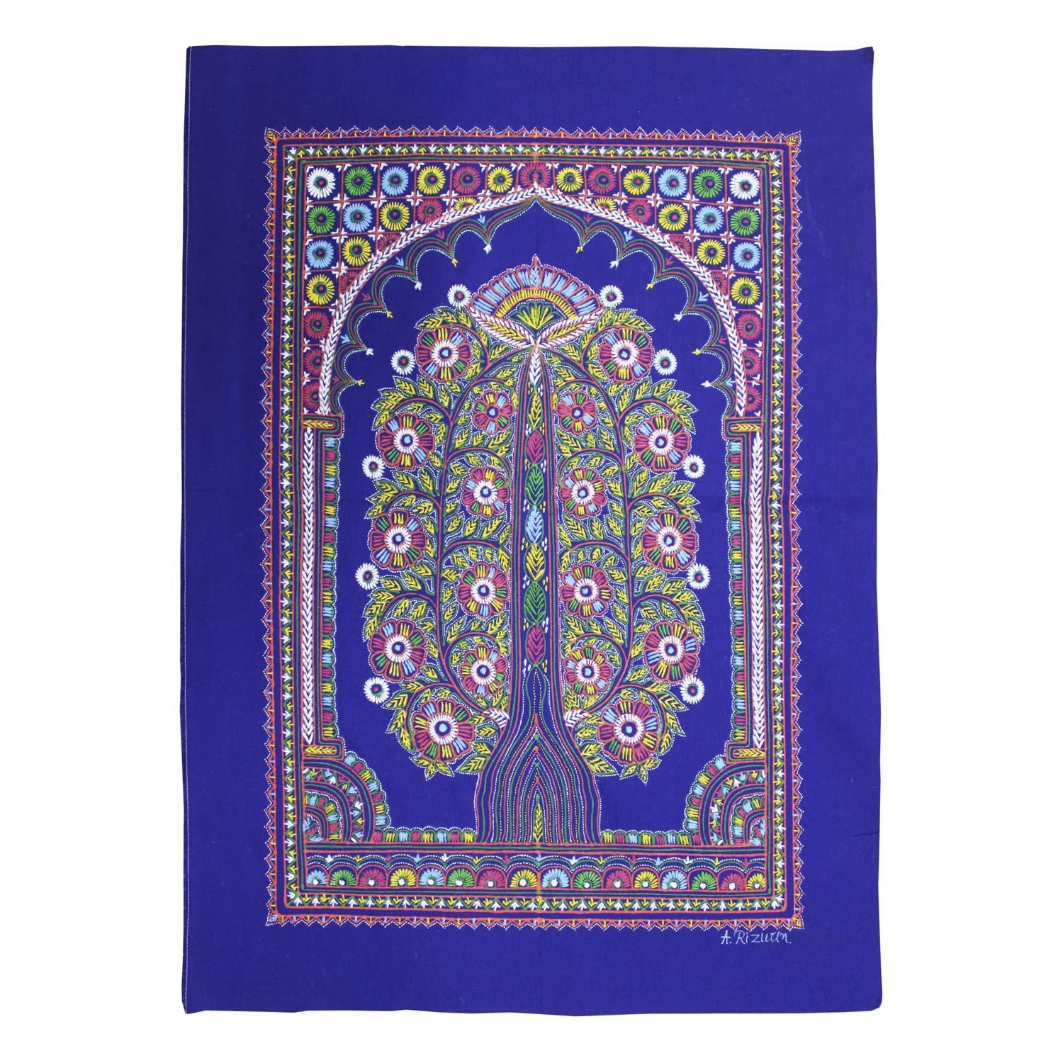 Garvi Gurjari (A Gujarat Govt Enterprise Handmade Rogan Painting - Blue(GGCHRP07)