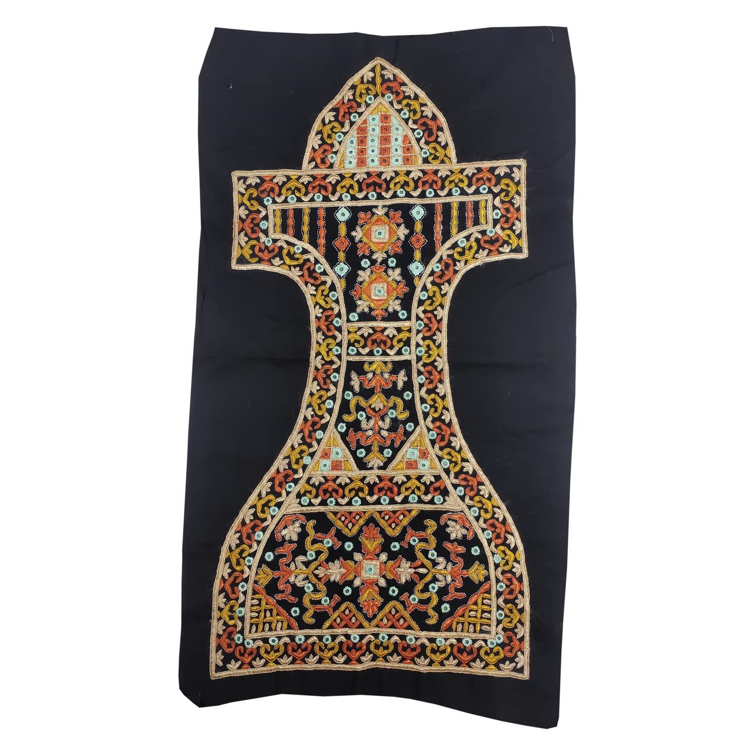 Garvi Gurjari (A Gujarat Govt Enterprise) Multicolor Hand Embroidered Yoke (GGCMEP15)